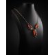 Cognac Amber Necklace In Gold-Plated Silver With Cultured Pearls The Triumph, image , picture 5