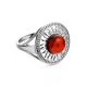 Cocktail Amber Ring In Sterling Silver The Helios, Ring Size: 10 / 20, image , picture 3