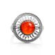 Cocktail Amber Ring In Sterling Silver The Helios, Ring Size: 9 / 19, image , picture 4