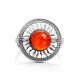 Cocktail Amber Ring In Sterling Silver The Helios, Ring Size: 10 / 20, image , picture 4