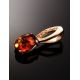 Gold-Plated Pendant With Oval Amber And Champagne Crystals The Raphael, image , picture 2
