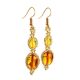 Multicolor Amber Braided Earrings With Glass Beads The Fable, image , picture 3
