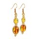 Multicolor Amber Braided Earrings With Glass Beads The Fable, image , picture 3