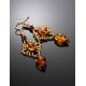 Cognac Amber Braided Dangles With Glass Beads The Fable, image , picture 2