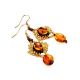 Cognac Amber Braided Dangles With Glass Beads The Fable, image , picture 4