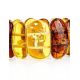 Multicolor Amber Flat Beaded Stretch Bracelet, image , picture 3
