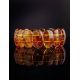 Lemon Amber Flat Beaded Bracelet, image , picture 2