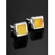 Honey Amber Earrings In Sterling Silver The London, image , picture 2