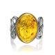 Bold Amber Ring In Sterling Silver The Fairy, Ring Size: 10 / 20, image , picture 5