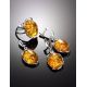 Drop Amber Earrings In Sterling Silver The Vivaldi, image , picture 5