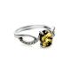 Amber Ring With Crystals In Sterling Silver The Raphael, Ring Size: 4 / 15, image , picture 3