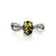 Amber Ring With Crystals In Sterling Silver The Raphael, Ring Size: 7 / 17.5, image , picture 4