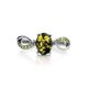 Amber Ring With Crystals In Sterling Silver The Raphael, Ring Size: 10 / 20, image , picture 4