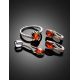 Latch Back Amber Earrings In Sterling Silver With Crystals The Raphael, image , picture 4