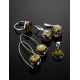 Stylish Adjustable Ring With Green Amber In Sterling Silver The Furor, Ring Size: Adjustable, image , picture 4