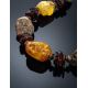 Multicolor Raw Amber Beaded Necklace The Indonesia, image , picture 2