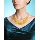 Handcrafted Amber Necklace With Yellow Glass Beads The Fable, image , picture 5