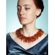 Cherry Amber Necklace With Brown Glass Beads The Fable, image , picture 6