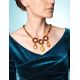 Handmade Lemon Amber Necklace With Glass Beads The Fable, image , picture 5