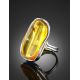 One Size Amber Ring In Sterling Silver With Inclusions The Clio, Ring Size: Adjustable, image , picture 5