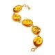 Link Amber Bracelet In Gold Plated Silver With Inclusions The Clio, image , picture 7