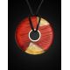 Round Amber Pendant With Padauk Wood The Indonesia, image , picture 3