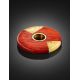 Round Amber Pendant With Padauk Wood The Indonesia, image , picture 2