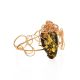 Handcrafted Amber Cuff Bracelet In Gold-Plated Sterling Silver The Dew, image , picture 4