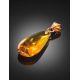 Drop Amber Pendant In Gold With Inclusion The Clio, image , picture 4