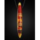 Handcrafted Wooden Pendant With Amber And Brass The Indonesia, image , picture 3