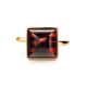 Adjustable Golden Ring With Square Cut Amber The Ovation, Ring Size: 6.5 / 17, image , picture 5