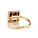 Adjustable Golden Ring With Square Cut Amber The Ovation, Ring Size: 6.5 / 17, image , picture 6