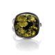 Green Amber Ring In Sterling Silver The Copenhagen, Ring Size: 4 / 15, image , picture 4