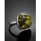 Green Amber Ring In Sterling Silver The Copenhagen, Ring Size: 9 / 19, image , picture 2