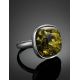 Green Amber Ring In Sterling Silver The Copenhagen, Ring Size: 5.5 / 16, image , picture 2