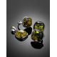 Green Amber Ring In Sterling Silver The Copenhagen, Ring Size: 5.5 / 16, image , picture 5