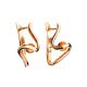 Wavy Amber Earrings In Gold-Plated Silver The Leia, image , picture 3