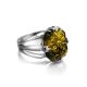 Faceted Amber Ring In sterling Silver The Jazz, Ring Size: 11.5 / 21, image , picture 4