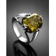 Faceted Amber Ring In sterling Silver The Jazz, Ring Size: 11.5 / 21, image , picture 2