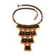 Handcrafted Cherry Amber Necklace With Glass Beads The Fable, image , picture 5