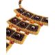 Handcrafted Cherry Amber Necklace With Glass Beads The Fable, image , picture 6