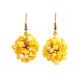 Braided Drop Earrings With Honey Amber And Glass Beads The Fable, image , picture 4