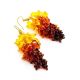 Multicolor Amber Drop Earrings With Glass Beads The Fable, image , picture 3