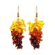 Multicolor Amber Drop Earrings With Glass Beads The Fable, image , picture 4