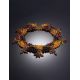 Multicolor Amber Necklace With Small Glass Beads The Fable, image , picture 2