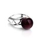 Stylish Silver Ring With Cherry Amber The Jupiter, Ring Size: 11.5 / 21, image , picture 3
