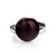 Stylish Silver Ring With Cherry Amber The Jupiter, Ring Size: 4 / 15, image , picture 4