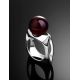 Stylish Silver Ring With Cherry Amber The Jupiter, Ring Size: 4 / 15, image , picture 2