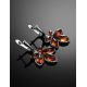 Cognac Amber Earrings In Sterling Silver The Chestnut, image , picture 2