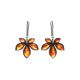 Cognac Amber Earrings In Sterling Silver The Chestnut, image , picture 3